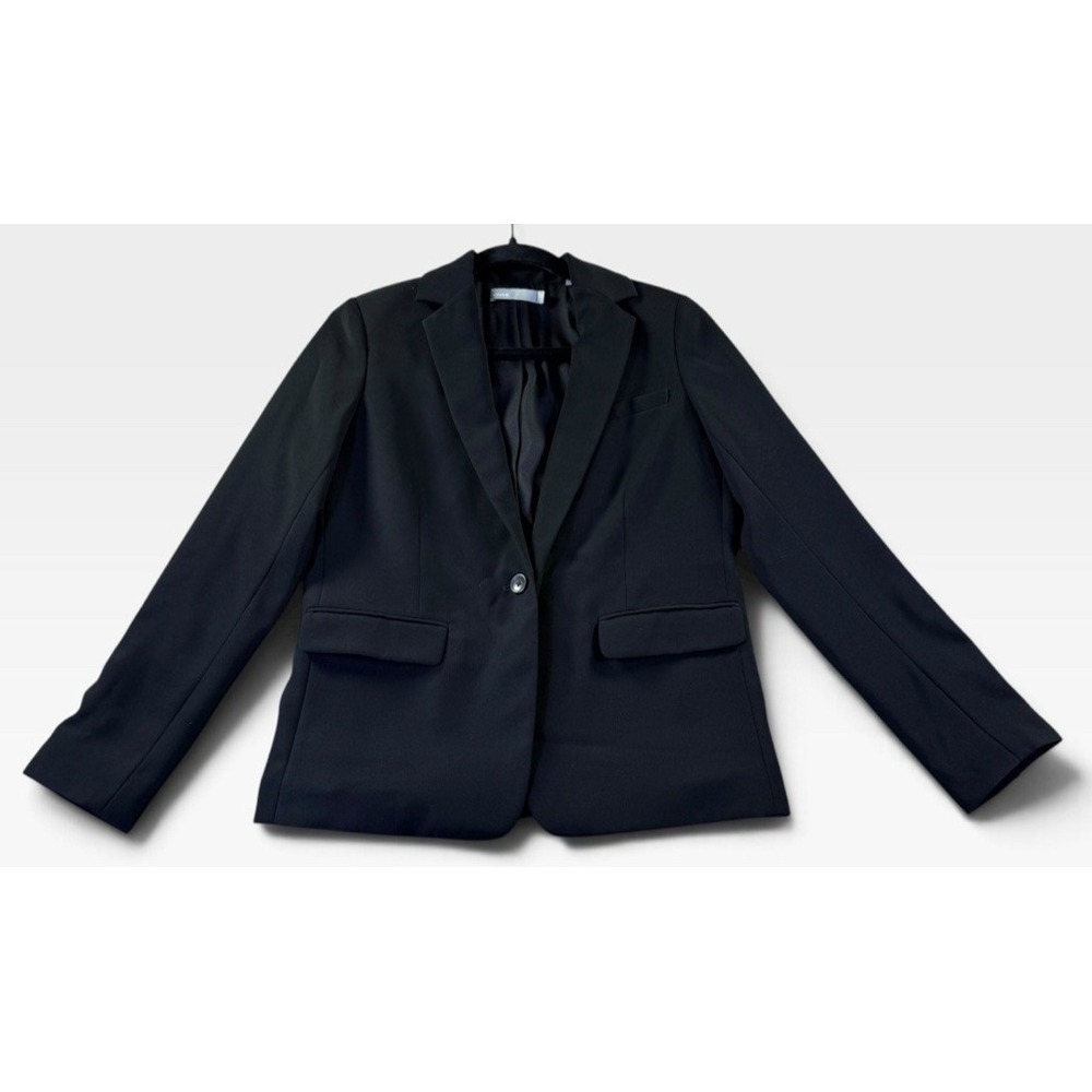 Vince Soft Suiting Single-Breasted Black Blazer Size 4